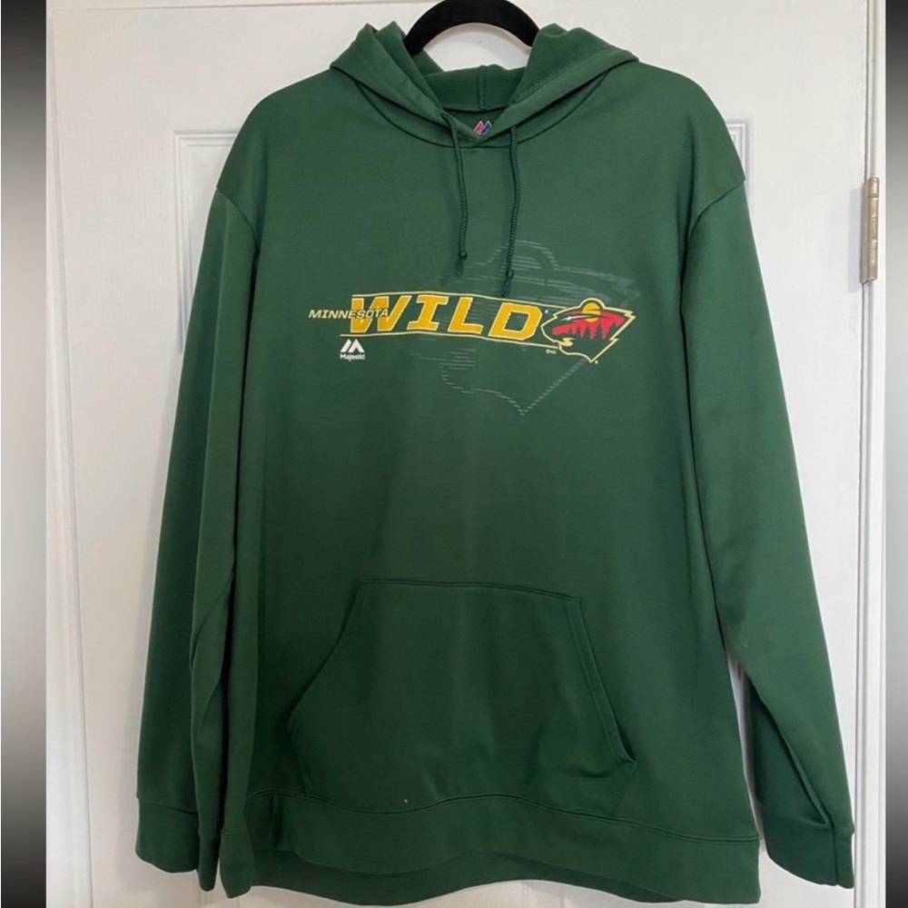 Majestic Minnesota Wild Green Pullover Hoodie